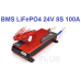 100A SMART BMS контролер плата DaLy LiFePO4 24V 8S 100A симетрія