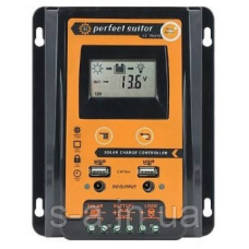 PVSC30A 30А 12/24В Контролер заряду сонячних батарей (модулей) з Дисплеєм + 2 USB Контролер заряду
