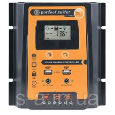 PVSC50A 50А 12/24В Контролер заряду сонячних батарей (модулів) з Дисплеєм + 2USB Контролер заряду