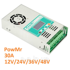30А 12В/24В/36В/48В MPPT Контролер заряду сонячних батарей (модулів) PowMr Контролер заряду сонячних панелей