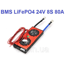 80A 24 В BMS плата DaLy LiFePO4 24V 8S 80A симетрія