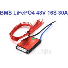 30A BMS контролер плата DaLy LiFePO4 48V 16S 30A симетрія