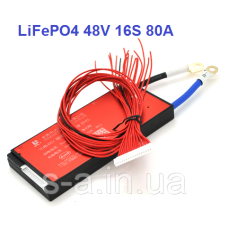 80А 48В BMS контролер заряд-розряд плата DaLy LiFePO4 48V 16S 80A симетрія