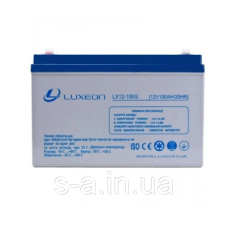 100AhGEL Акумуляторна батарея 12 V 100,0 Ah GEL Luxeon LX12-100G для систем резервного та автономного живлення,
