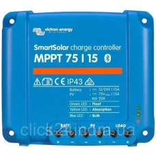 Victron Energy SmartSolar MPPT 75/15 (12/24V-15A) MPPT Контролер заряду сонячних батарей (модулів)