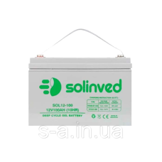 Акумуляторна батарея SOLINVED 100-12 GEL 12V 100 Ah (330 x 173 x 218), 30.4 kg Grey Q1/48